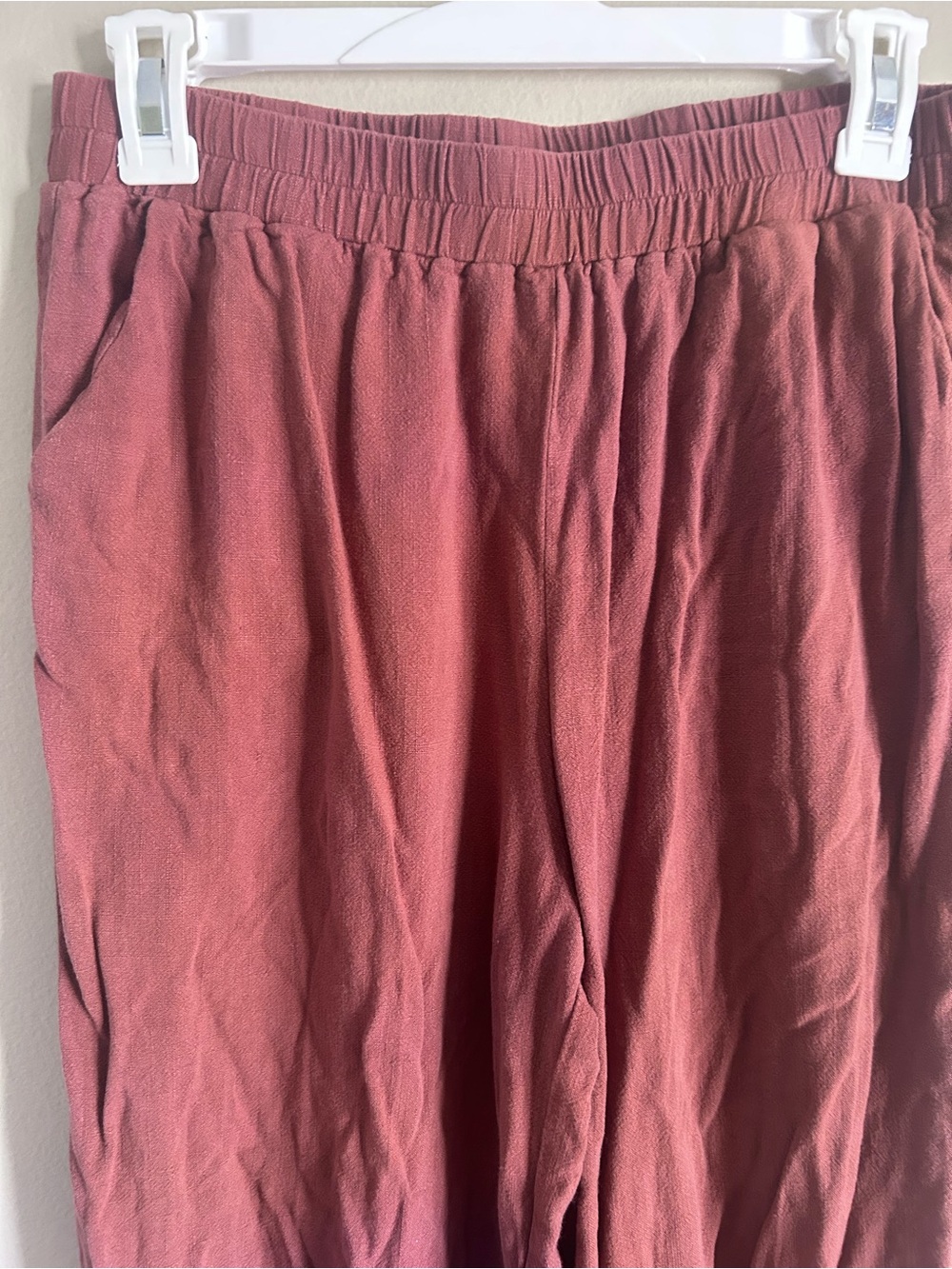 Wide-Leg Cropped Line-blend Pants - Picture 2 of 6